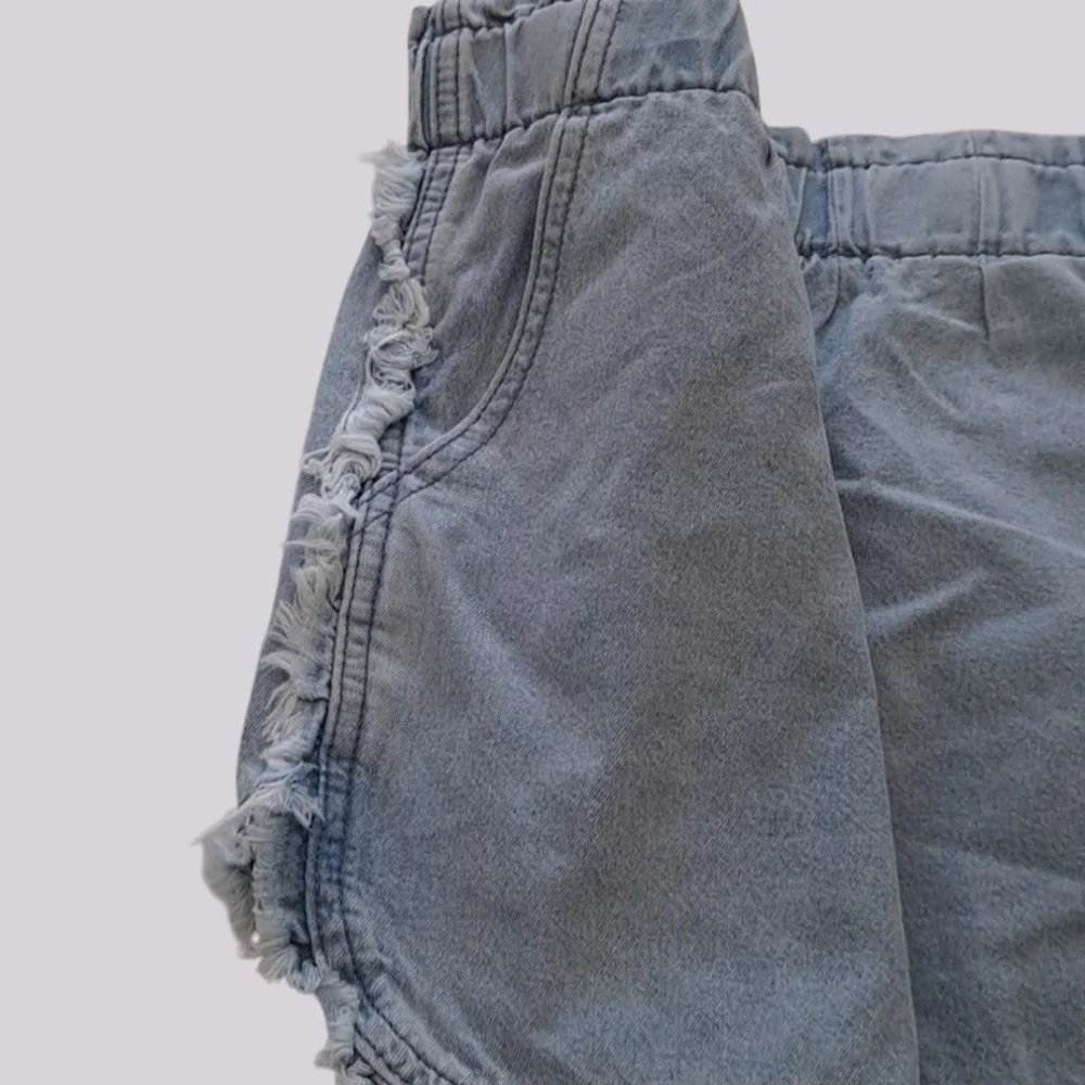 High-Waisted Denim Shorts